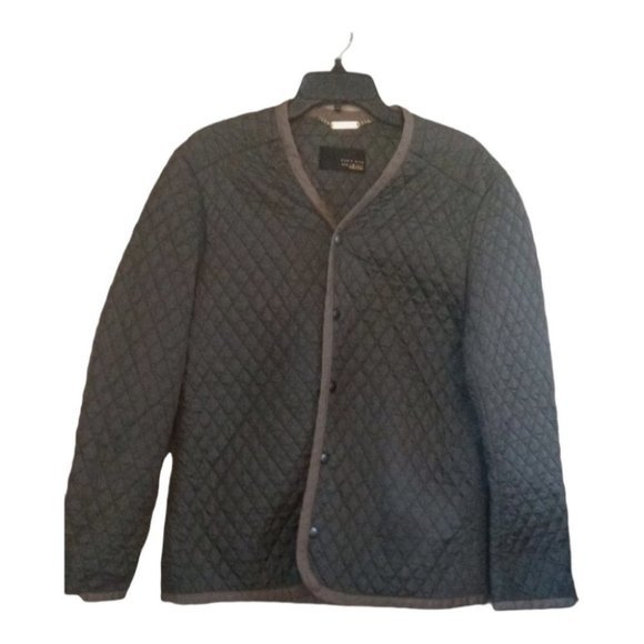 Zara Man Quilted‎ Bomber Jacket - Picture 3 of 6